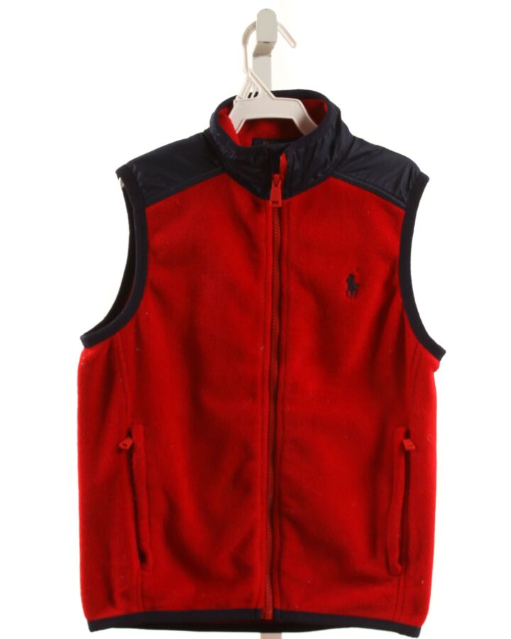 POLO BY RALPH LAUREN  RED FLEECE   VEST