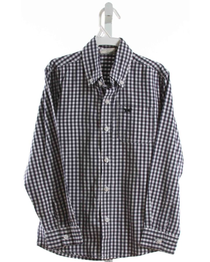 JACK THOMAS  NAVY  GINGHAM  DRESS SHIRT