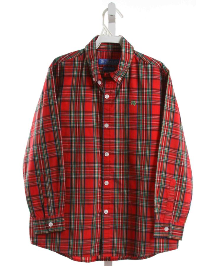 J. BAILEY  RED  PLAID  DRESS SHIRT