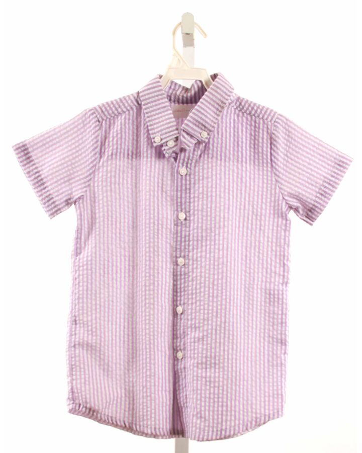 CECIL & LOU  PURPLE SEERSUCKER STRIPED  DRESS SHIRT