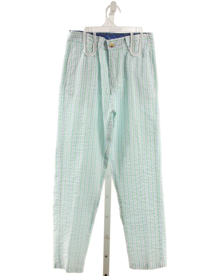 J. BAILEY  MINT SEERSUCKER STRIPED  PANTS