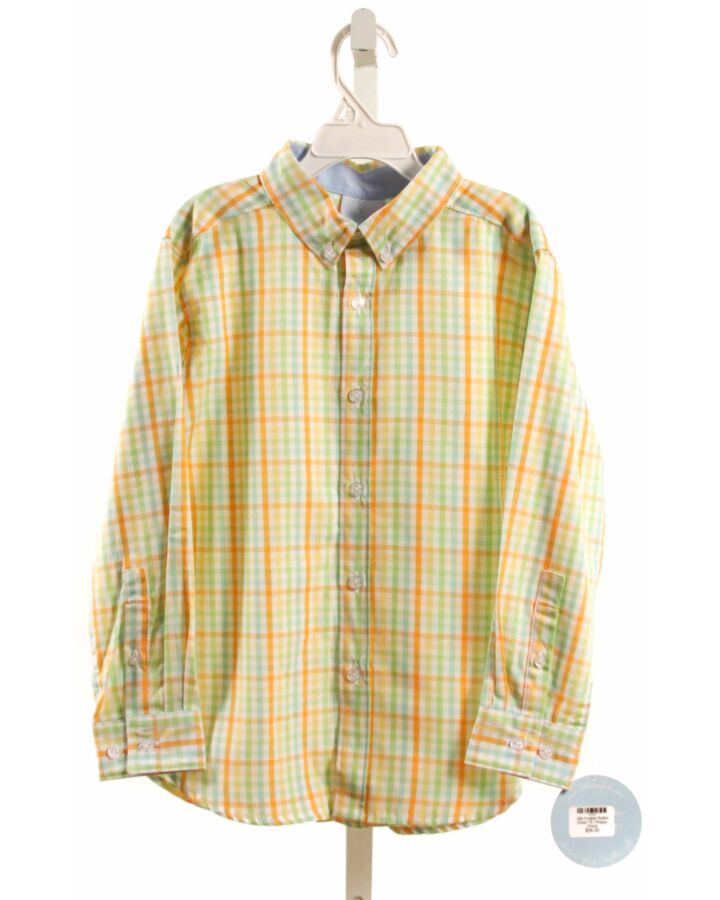 LITTLE ENGLISH  ORANGE  PLAID  DRESS SHIRT