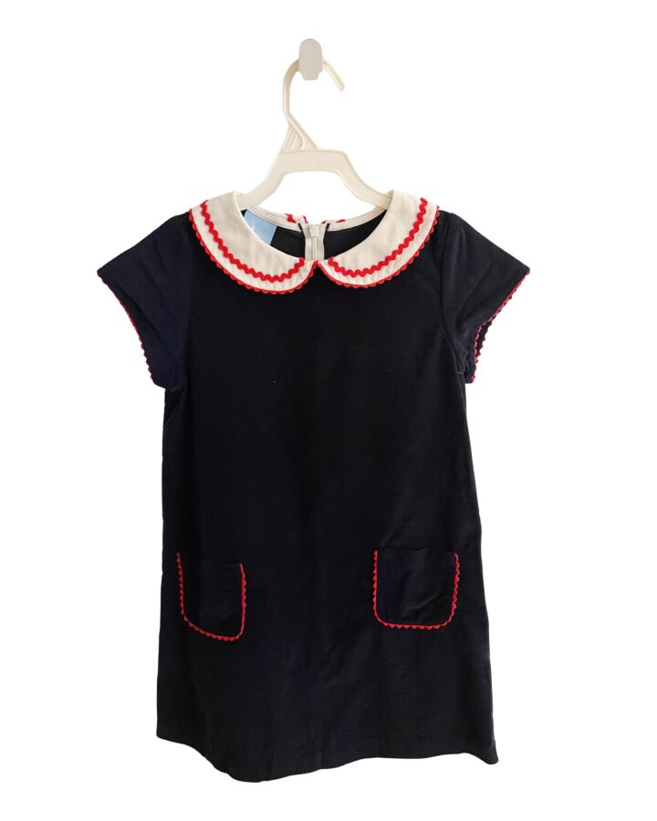 BELLA BLISS  BLUE CORDUROY   DRESS WITH RIC RAC