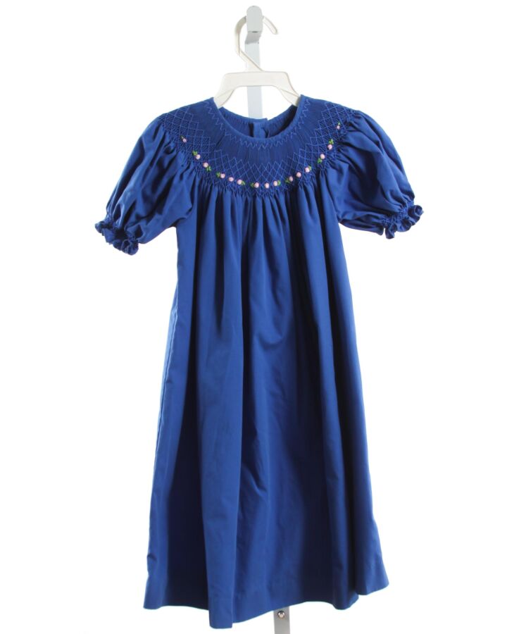 MOM & ME  ROYAL BLUE   SMOCKED DRESS