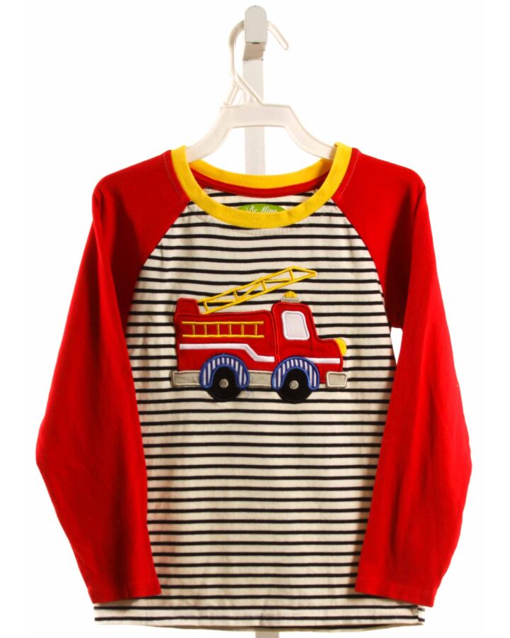 BE MINE  RED  STRIPED APPLIQUED KNIT LS SHIRT