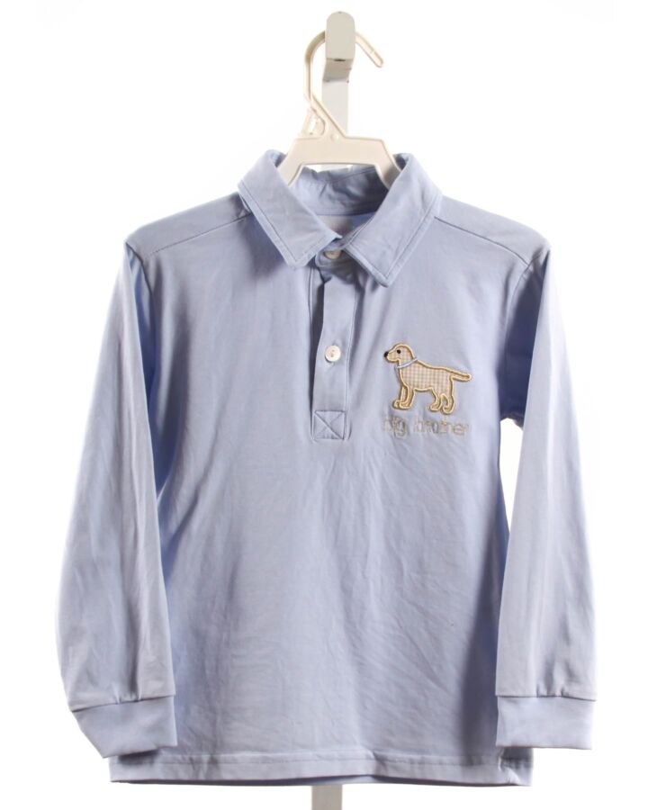 CECIL & LOU  LT BLUE   APPLIQUED KNIT LS SHIRT