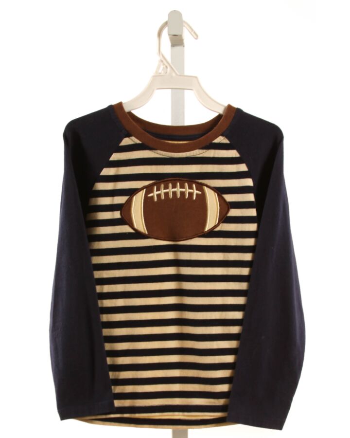 BE MINE  NAVY  STRIPED APPLIQUED KNIT LS SHIRT