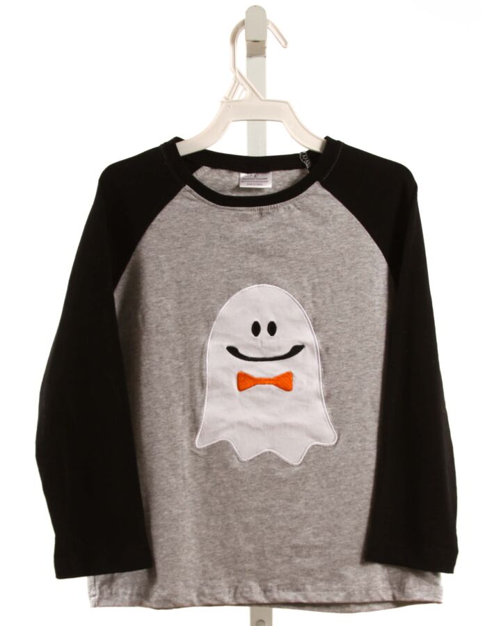 NO TAG  GRAY   APPLIQUED KNIT LS SHIRT