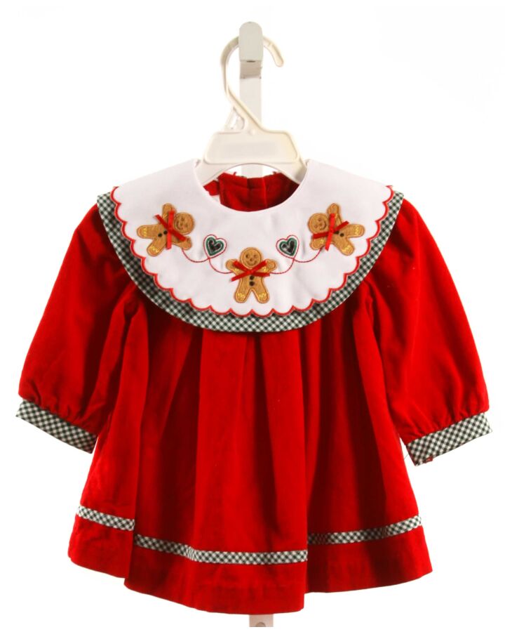 BONNIE BABY  RED CORDUROY  APPLIQUED DRESS SHIRT