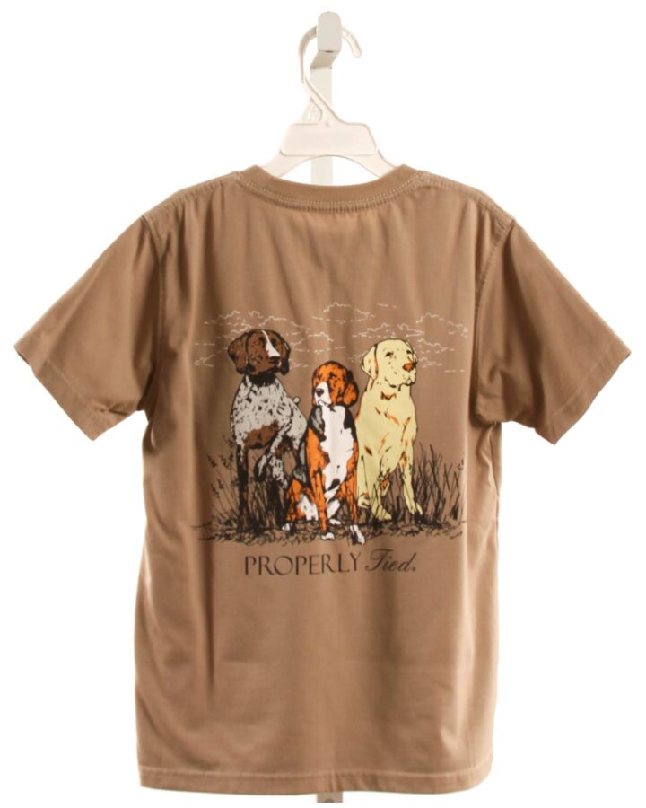 PROPERLY TIED  BROWN   PRINTED DESIGN T-SHIRT