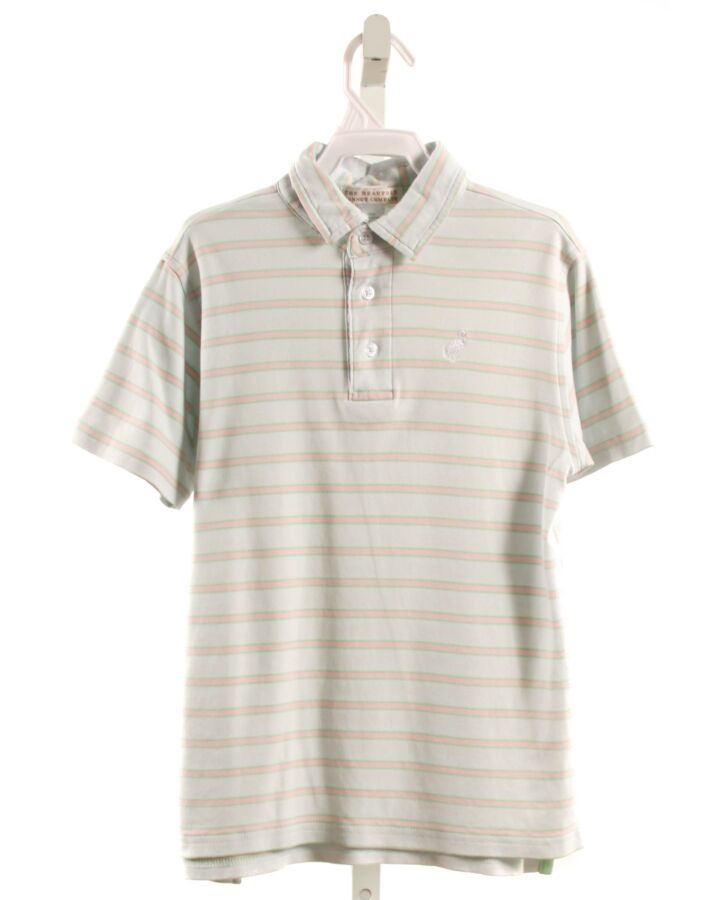 THE BEAUFORT BONNET COMPANY  LT PINK  STRIPED  KNIT SS SHIRT