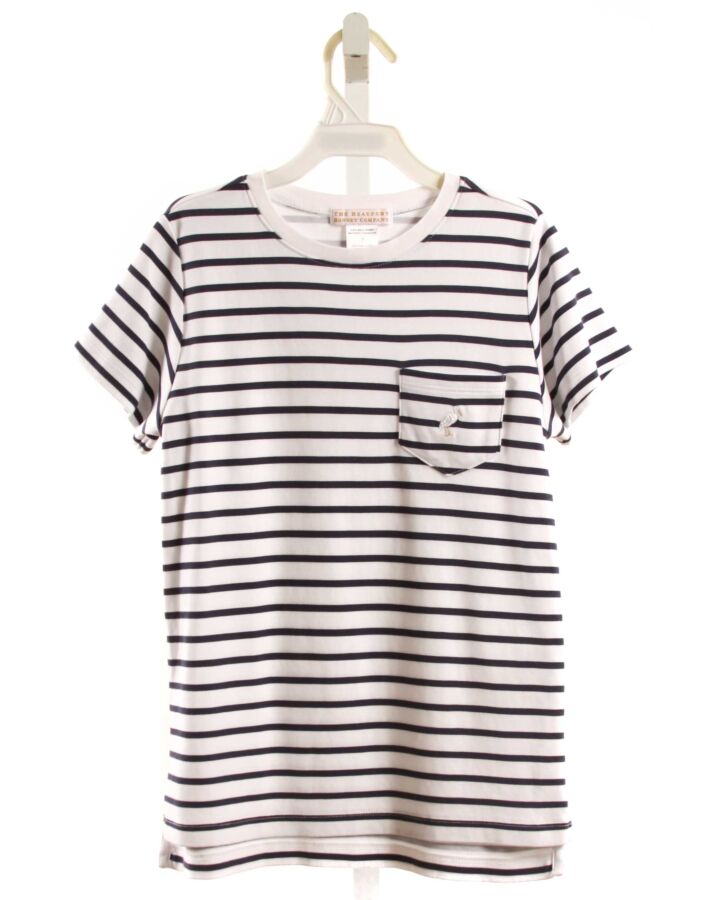 THE BEAUFORT BONNET COMPANY  NAVY  STRIPED  KNIT SS SHIRT