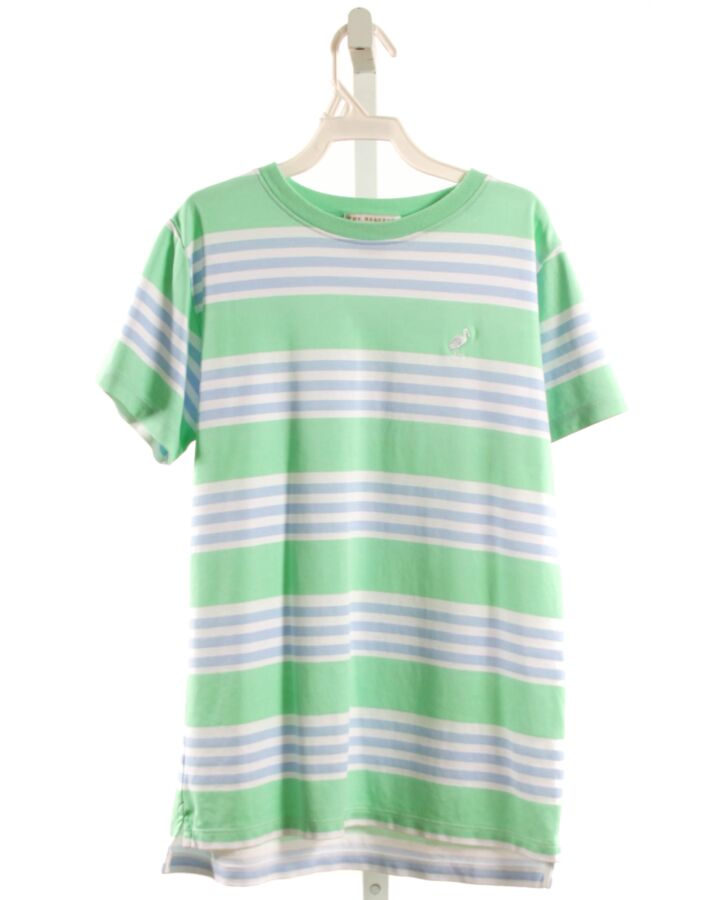 THE BEAUFORT BONNET COMPANY  MINT  STRIPED  KNIT SS SHIRT