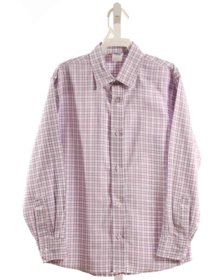 BELLA BLISS  LT PINK  PLAID  DRESS SHIRT