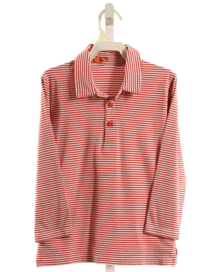 SERENDIPITY  RED  STRIPED  KNIT LS SHIRT