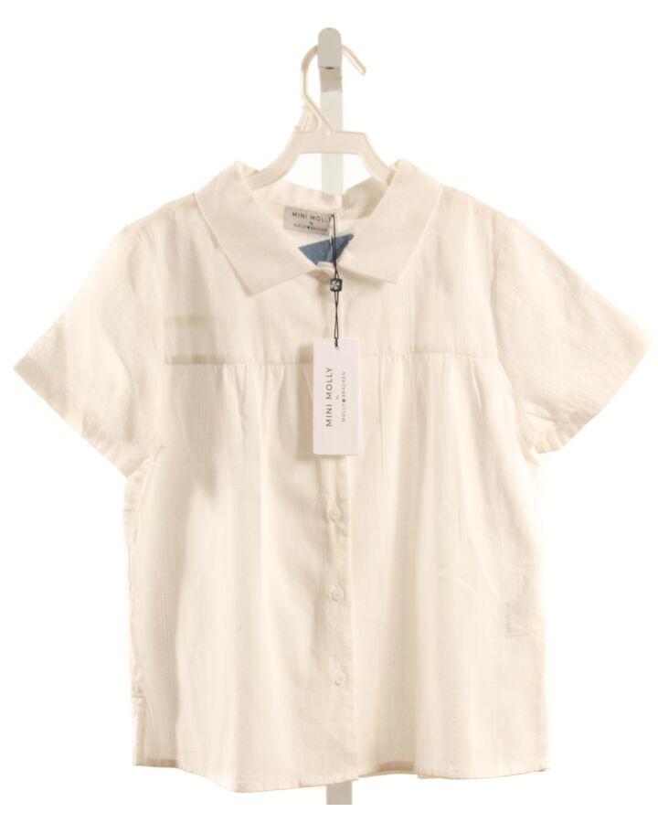 MOLLY BRACKEN  WHITE   EMBROIDERED DRESS SHIRT