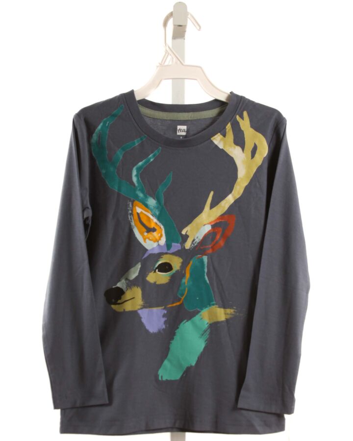 TEA BLUE PRINTED DESIGN T-SHIRT