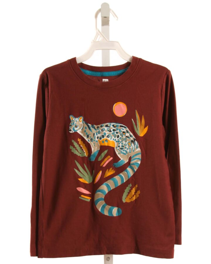 TEA  MAROON   PRINTED DESIGN T-SHIRT