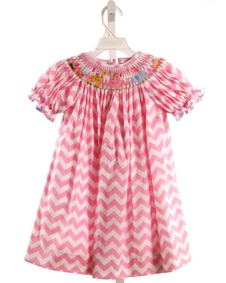 VIVE LA FETE  PINK   SMOCKED DRESS WITH RIC RAC