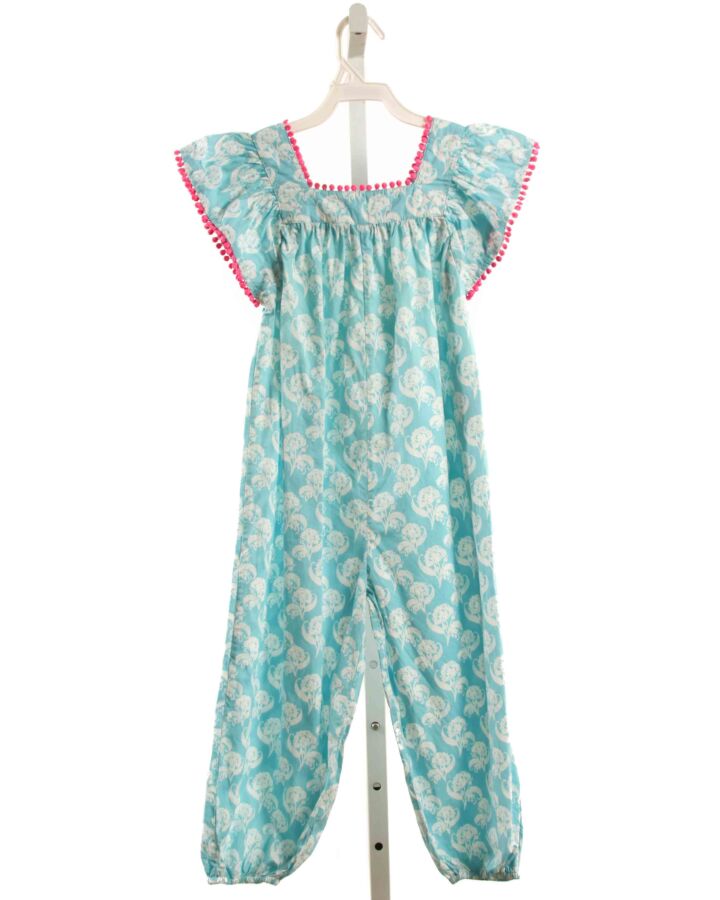 MINI BODEN  AQUA  FLORAL  ROMPER