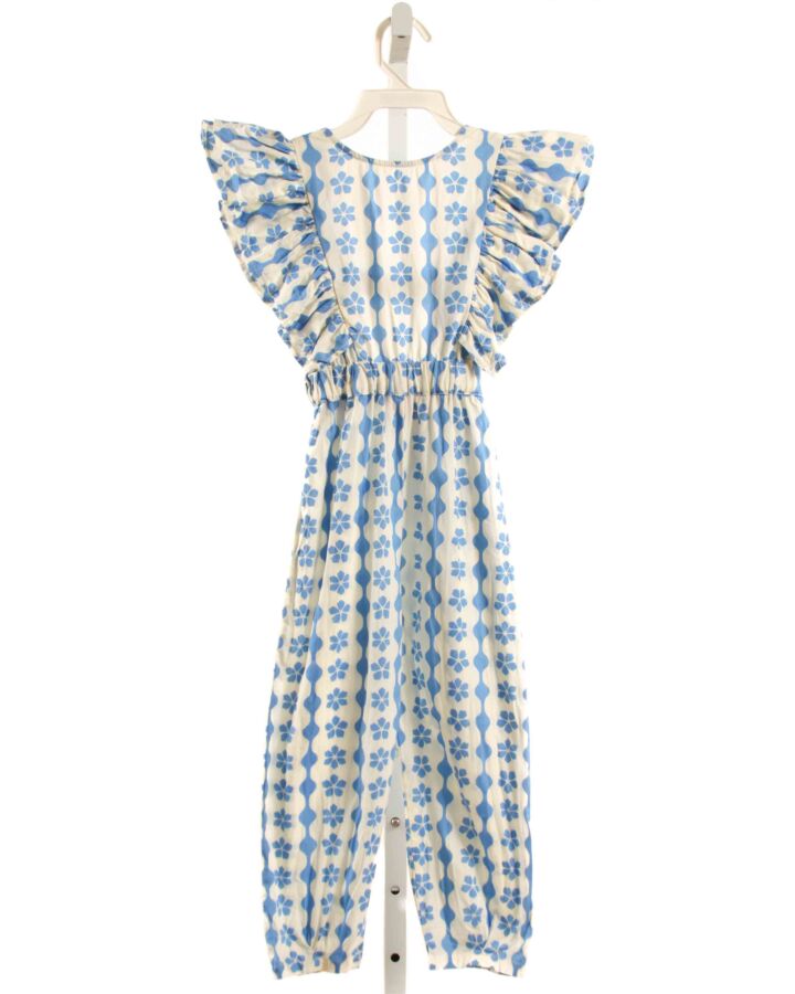 BISBY BY LITTLE ENGLISH  BLUE    ROMPER WITH RUFFLE