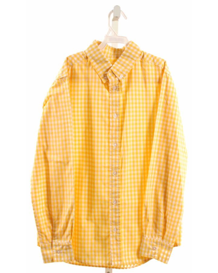 KELLY'S KIDS  YELLOW  GINGHAM  DRESS SHIRT