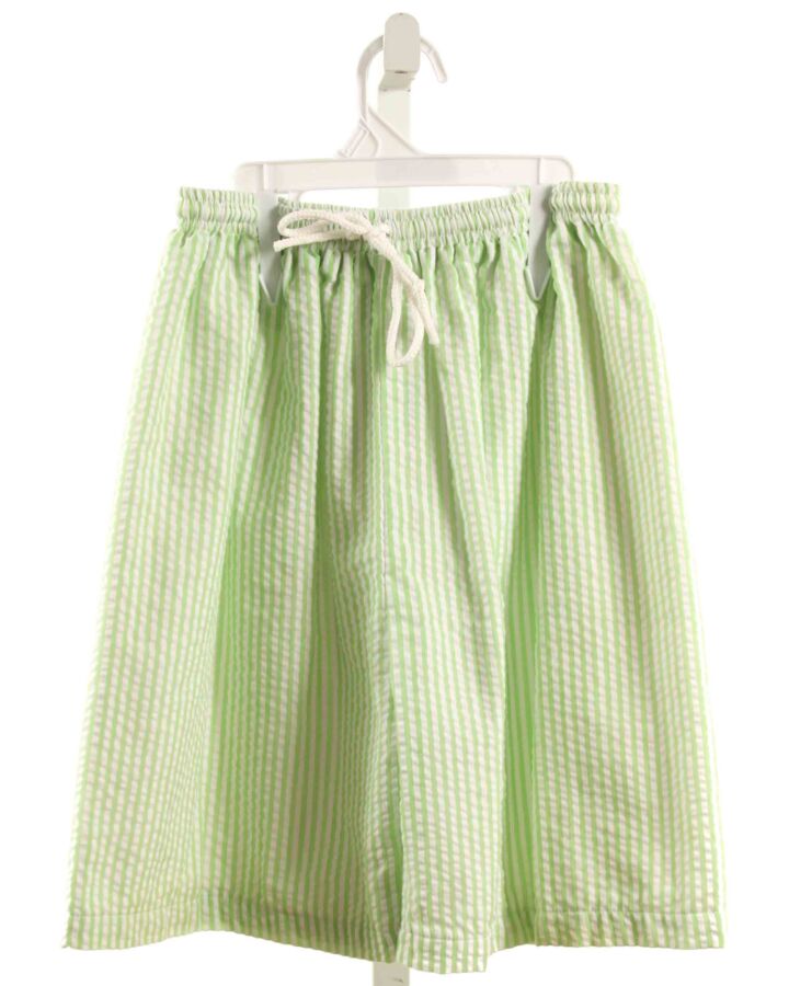 THREAD BLANKS  GREEN SEERSUCKER STRIPED  SHORTS