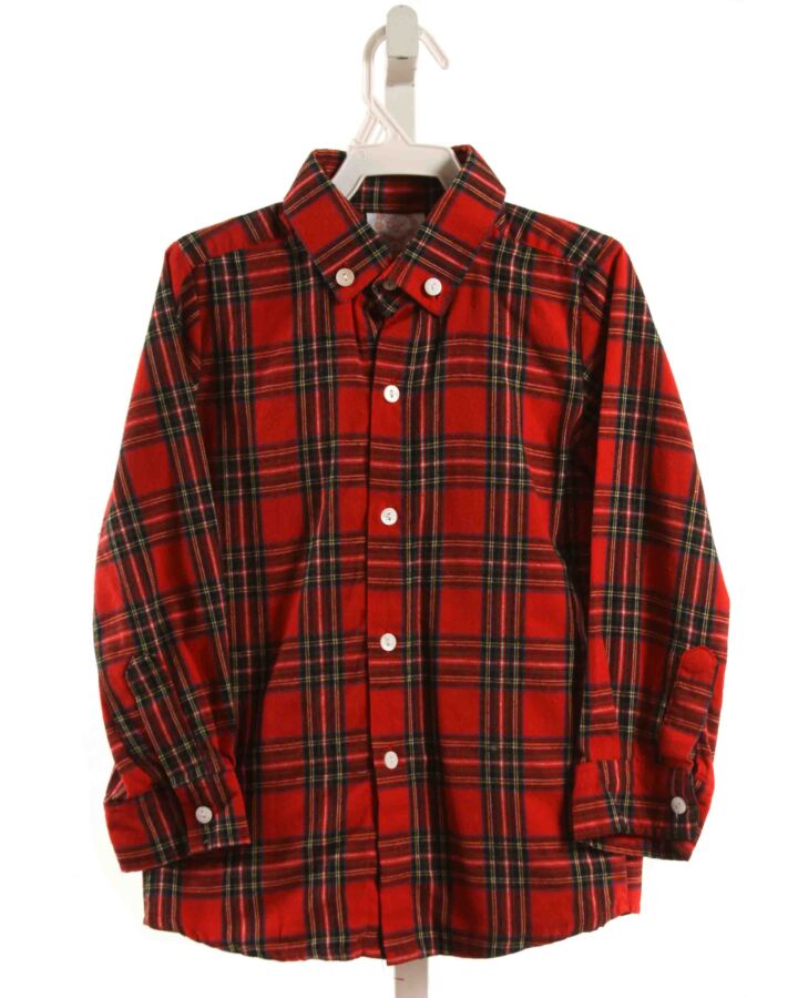 CECIL & LOU  RED FLANNEL PLAID  DRESS SHIRT