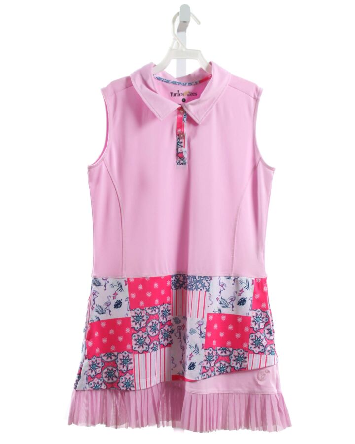 TURTLES & TEES  PINK   PRINTED DESIGN KNIT DRESS