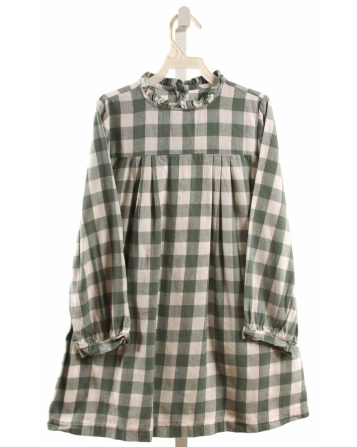 BELLA BLISS  GREEN FLANNEL PLAID  DRESS
