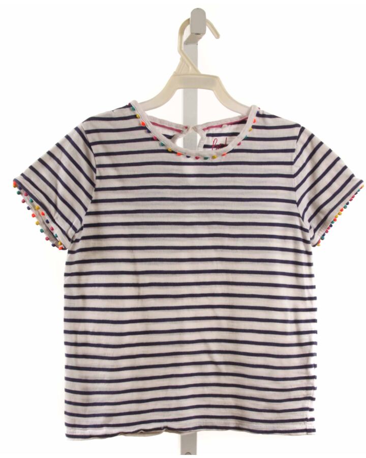 MINI BODEN  NAVY  STRIPED  KNIT SS SHIRT