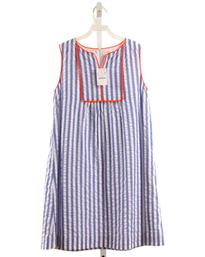 CREWCUTS  BLUE SEERSUCKER STRIPED  DRESS