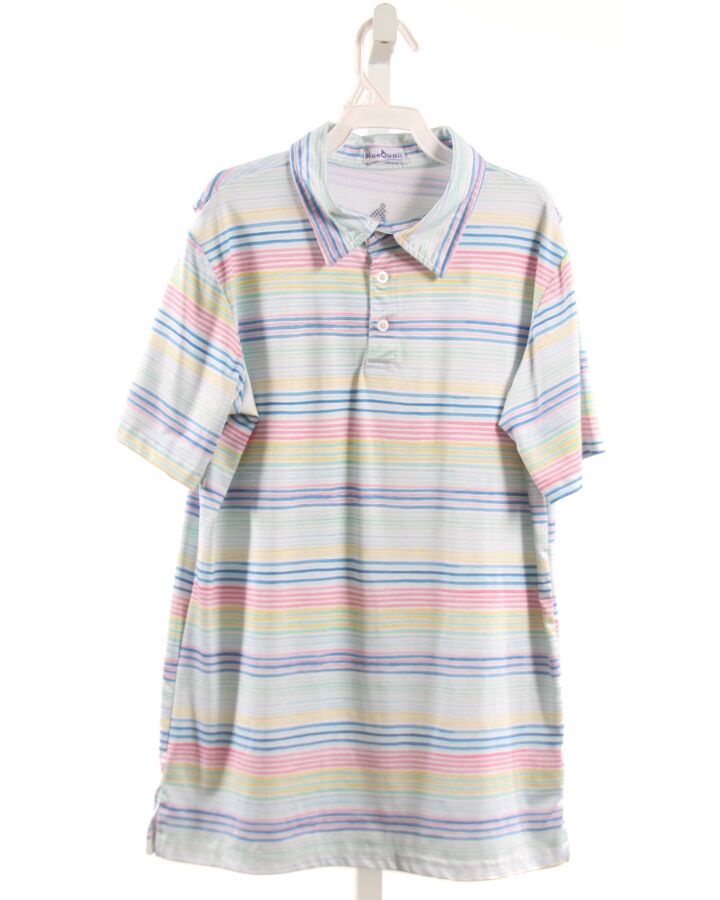 BLUE QUAIL  MULTI-COLOR  STRIPED  KNIT SS SHIRT