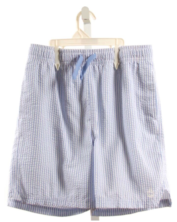 NO TAG  LT BLUE SEERSUCKER   SWIM TRUNKS