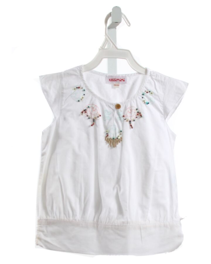 CATIMINI  WHITE    SLEEVELESS SHIRT