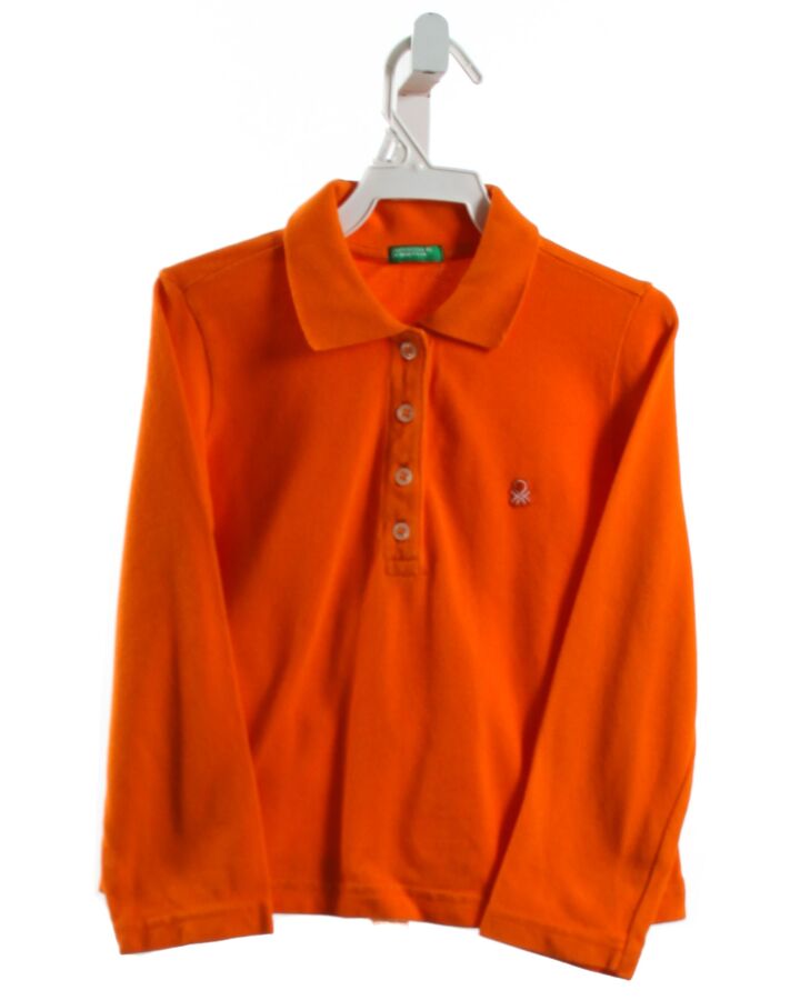 UNITED COLORS OF BENETTON  ORANGE    KNIT LS SHIRT