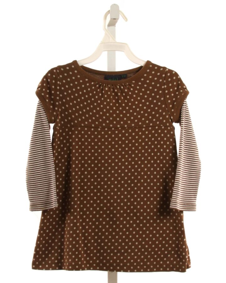 MINI BODEN  BROWN  POLKA DOT  KNIT DRESS