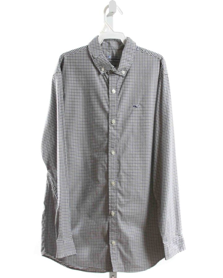 VINEYARD VINES  FOREST GREEN  PLAID  DRESS SHIRT