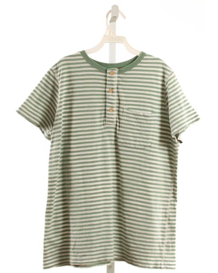 MINI BODEN  GREEN  STRIPED  KNIT SS SHIRT