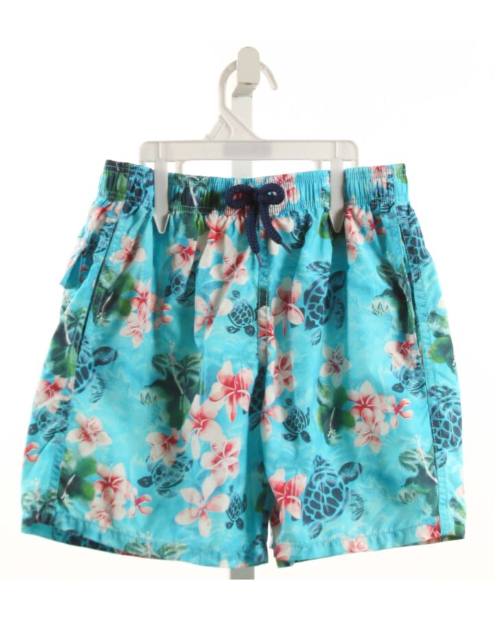 VILEBREQUIN  AQUA  FLORAL  SWIM TRUNKS