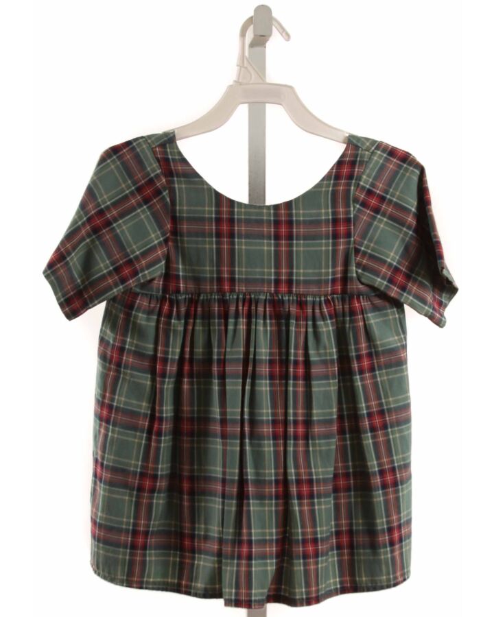 MARY & GRACE  GREEN  PLAID  SHIRT-SS