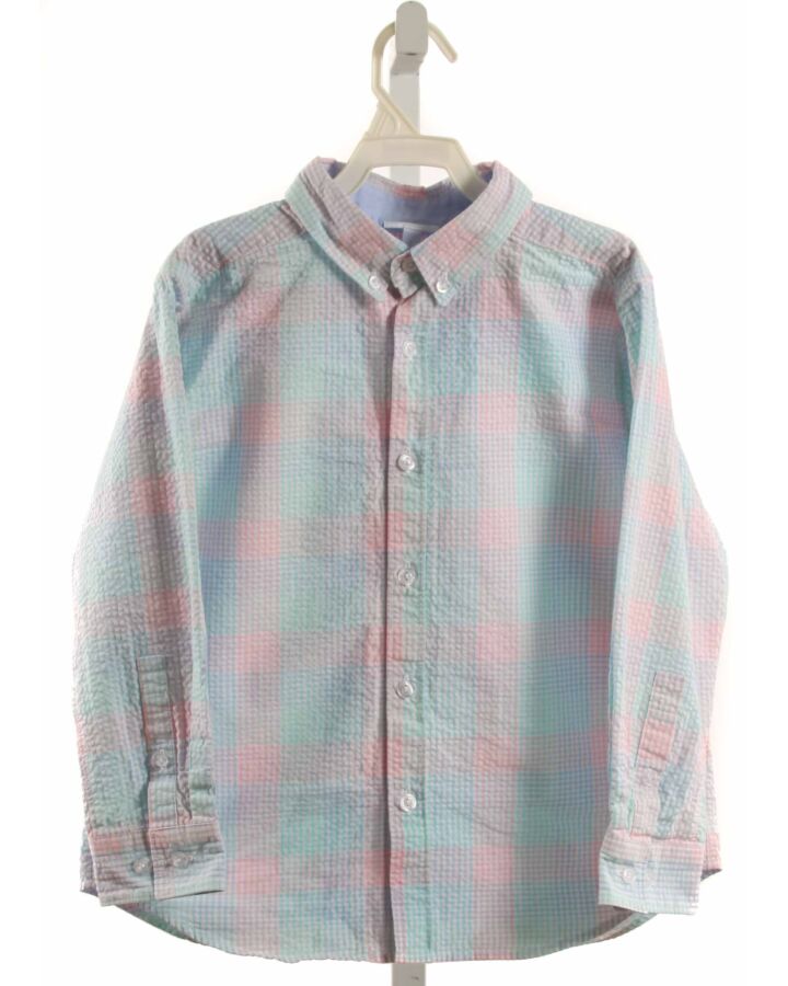 LITTLE ENGLISH  MULTI-COLOR SEERSUCKER PLAID  DRESS SHIRT