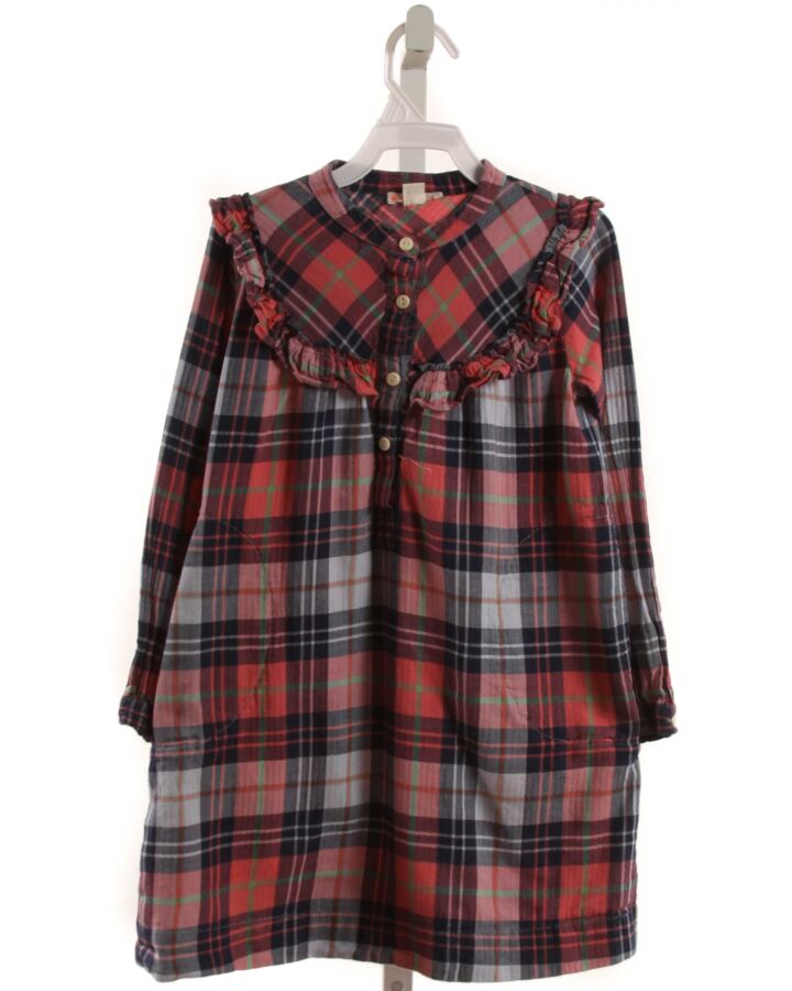 CREWCUTS  PINK  PLAID  DRESS WITH RUFFLE