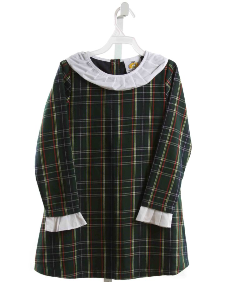 THE YELLOW LAMB  GREEN  PLAID  DRESS WITH RUFFLE