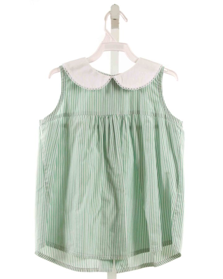 HANNAH KATE  GREEN  STRIPED  SLEEVELESS SHIRT