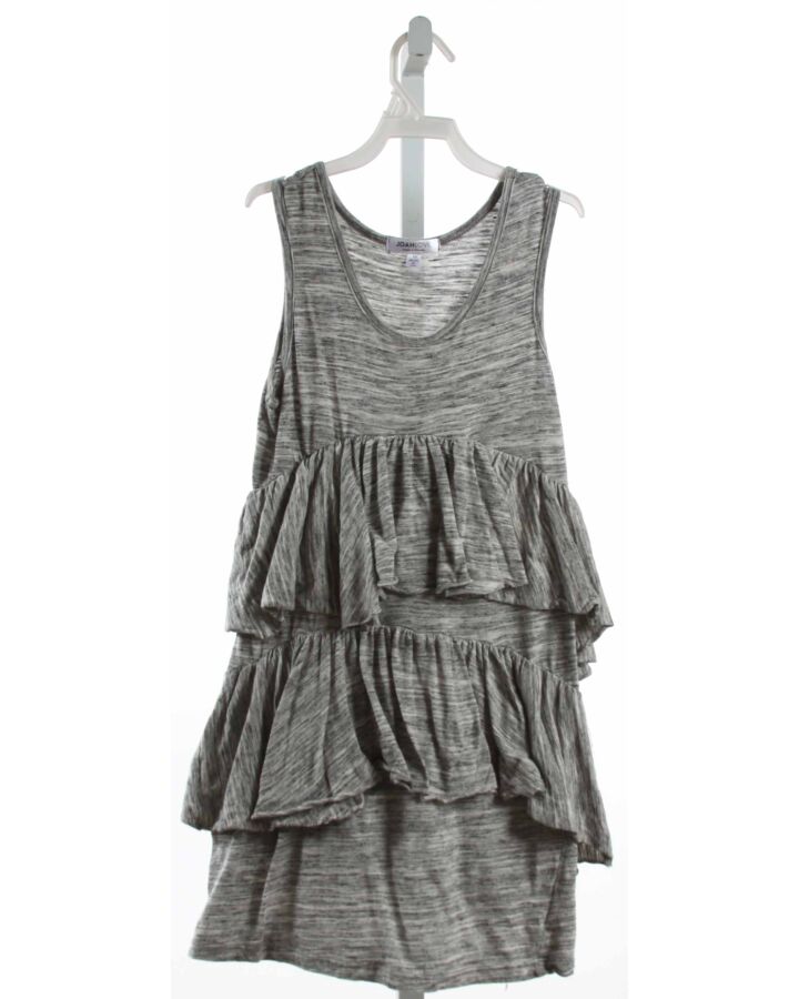 JOAH LOVE  GRAY  KNIT DRESS WITH RUFFLE