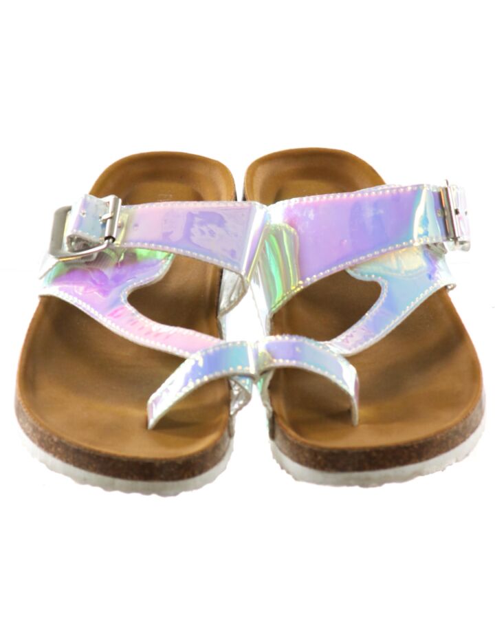 STEVE MADDEN HOLOGRAPHIC SANDALS *SIZE CHILD 3; EUC - LIGHT WEAR