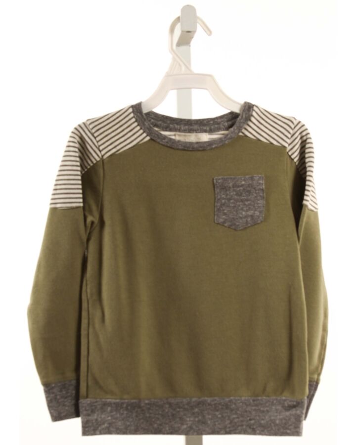 MIKI MIETTE  GREEN    KNIT LS SHIRT