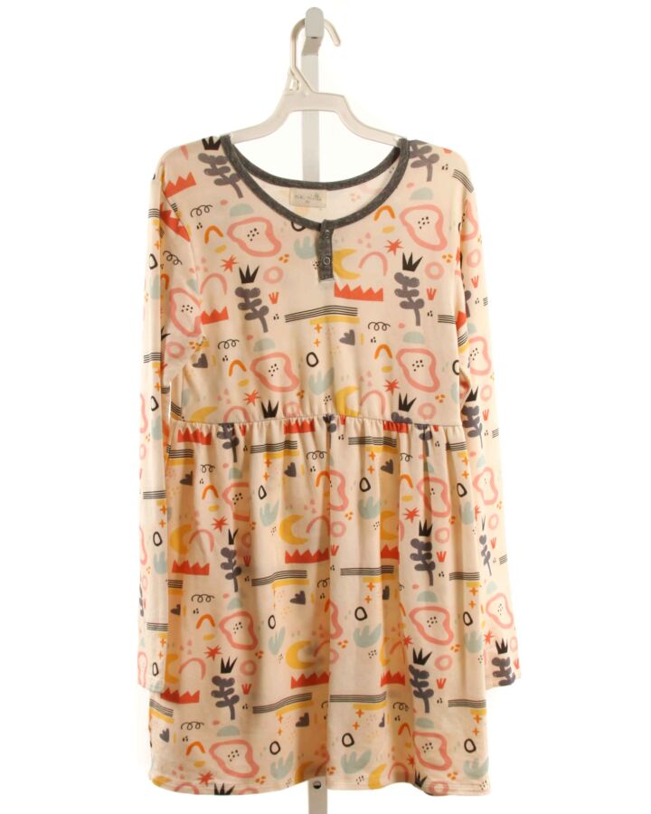 MIKI MIETTE  CREAM KNIT  PRINTED DESIGN DRESS