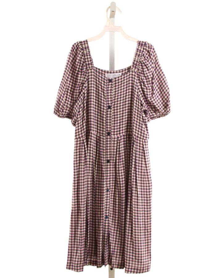 ZARA  PURPLE  GINGHAM  DRESS